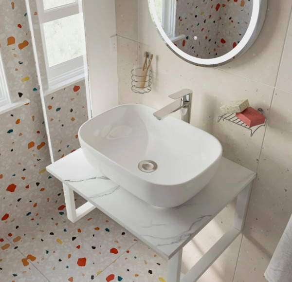 Столешница 60*46 см керамогранит под мрамор